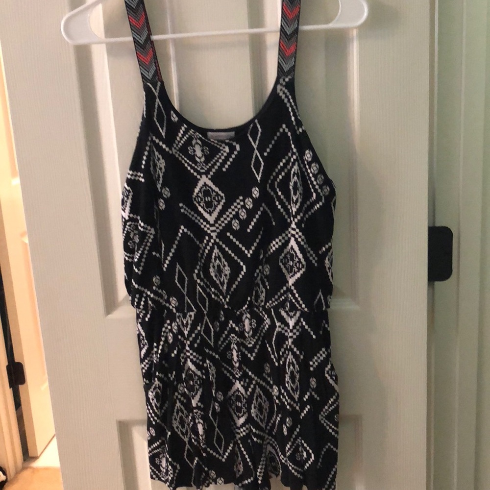 Black and white romper
